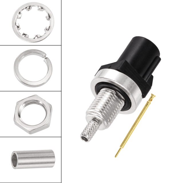 Superbat Waterproof Fakra Code A male bulkhead O-ring Plug connector for RG316 RG174 Coaxial Cable