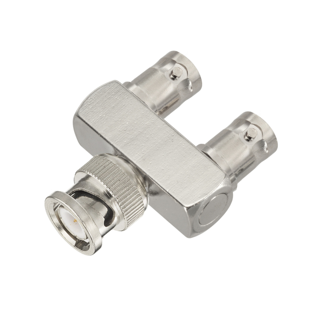 BNC Splitter Adapter BNC Male to Dual BNC Female Tee Type 3 Way Audio RF Coax Connector