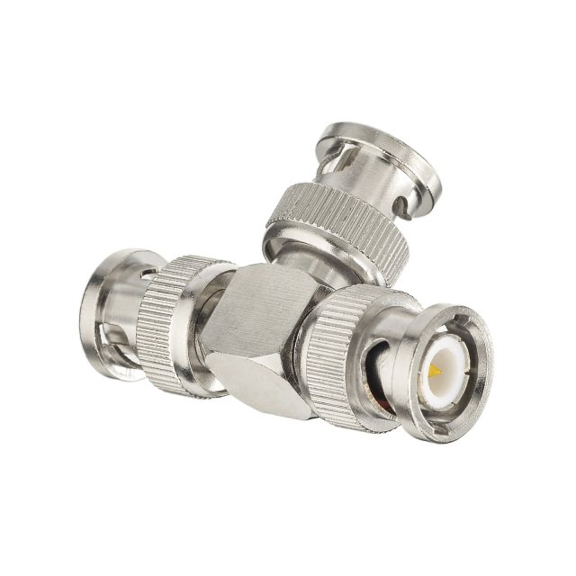 BNC Plug Male to 2 BNC Plug Male Adapter T-Shape