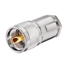 UHF Plug Male Connector Straight Clamp LMR-400