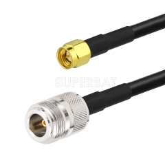 N Straight Jack to SMA Straight Plug RG58 500cm