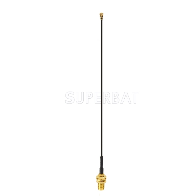 SMA BulkHead Jack to U.FL Right Angle Jack Flexible 1.37 15cm