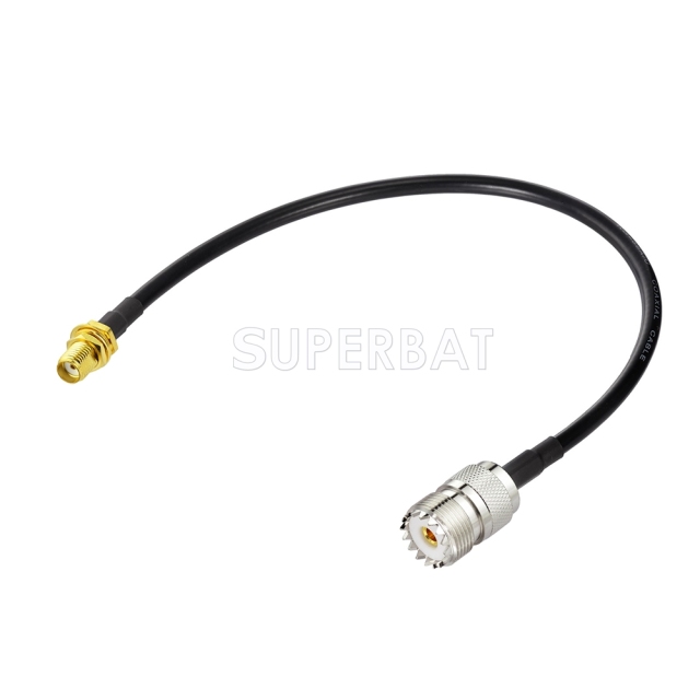 SMA BulkHead Jack to UHF Straight Jack RG58 30cm