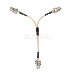 F BulkHead Jack to F BulkHead Jack to F BulkHead Jack RG316 15cm