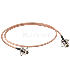 N Panel Jack 4-Holes to N Panel Jack 4-Holes RG142 100cm