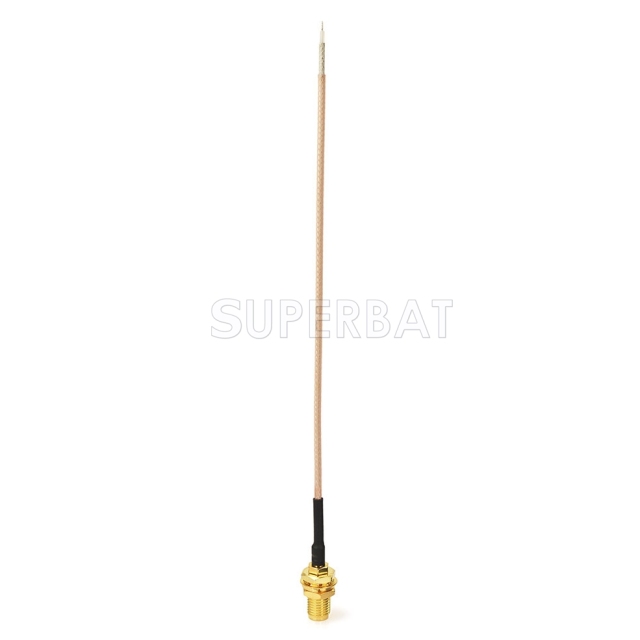 Superbat SMA socket SMA Bulkhead Pigtail cable RG178 to blank end /Stripping end /Pre-made end 6inch for Wifi Ham Radio