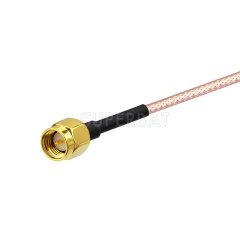 1.0/2.3-75 Straight Plug to SMA Straight Plug RG316 100cm