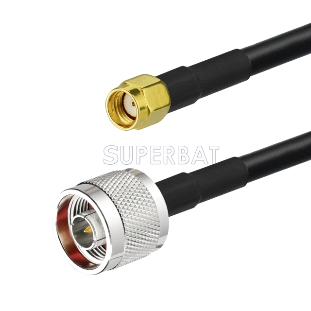 N Straight Plug to RP-SMA Straight Plug LMR195 100cm
