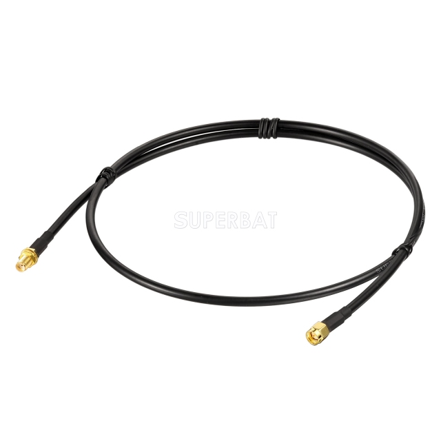 SMA BulkHead Jack to SMA Straight Plug LMR195 100cm