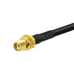 SMA BulkHead Jack to SMA Right Angle Plug RG58 50cm