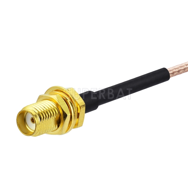 SMA BulkHead Jack to SMB Straight Plug RG178 30cm