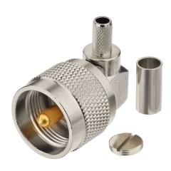 UHF Plug Male Connector Right Angle Crimp LMR-195