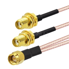 Antenna Adapter SMA Male to Dual SMA Female V-Shape Splitter Cable for 4G LTE Router Gateway Modem Hotspot Cellular Amplifier Booster