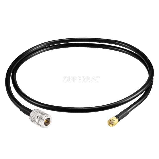 N Straight Jack to RP-SMA Straight Plug LMR240 100cm