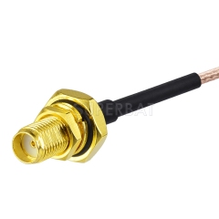 SMA BulkHead Jack with O-ring to SMA Straight Plug RG178 58cm