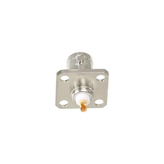 BNC Jack Female Connector Straight 4 Hole Flange Solder