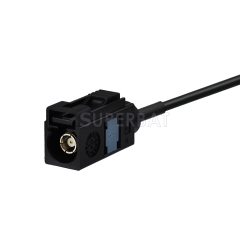 Fakra Jet Black Straight Jack to Fakra Jet Black Straight Jack RG174
