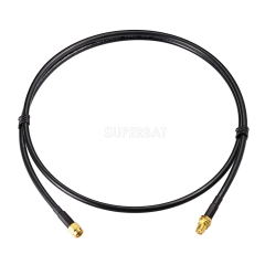 RP-SMA BulkHead Jack to RP-SMA Straight Plug LMR195 100cm