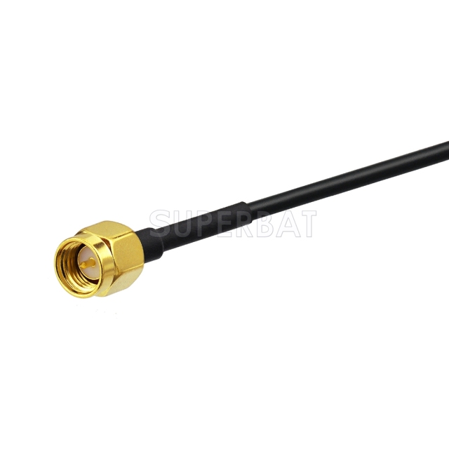 Fakra Signal Blue Straight Plug to SMA Straight Plug RG174