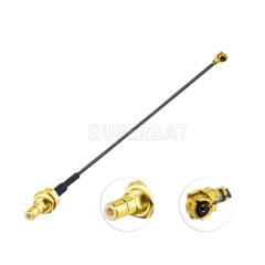 SMB to uFL/u.FL/IPX/IPEX RF Adapter Cable SMB bulkhead male jack with fixing nut OD 1.13 extension pigtail cable