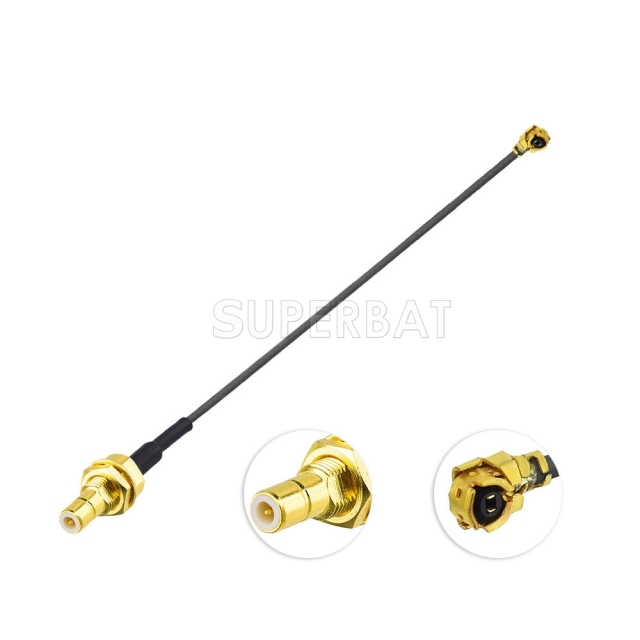 SMB to uFL/u.FL/IPX/IPEX RF Adapter Cable SMB bulkhead male jack with fixing nut OD 1.13 extension pigtail cable