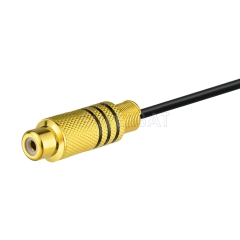 Fakra Leaf Green Right Angle Jack to RCA Straight Jack RG174