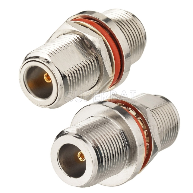 N Jack Female to N Jack Female Adapter Straight Bulkhead