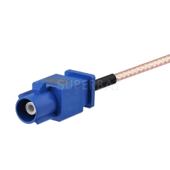 Fakra Signal Blue 1 Straight Plug to SMA Straight Plug RG316