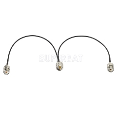 UHF Straight Plug to UHF Straight Jack to UHF Straight Jack RG174 30cm