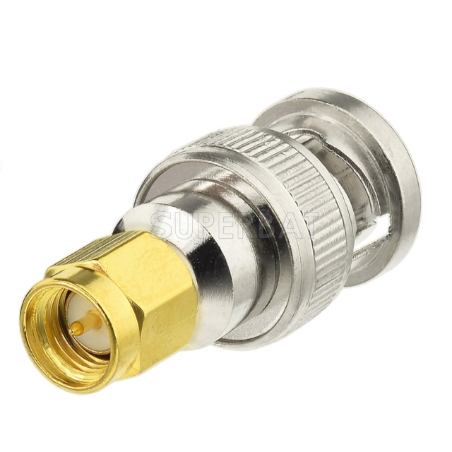 RF Coaxial Coax SMA Male to BNC Male straight Connector Handheld Antenna Adapter for Baofeng Wouxun Icom Yaesu Two way Radios