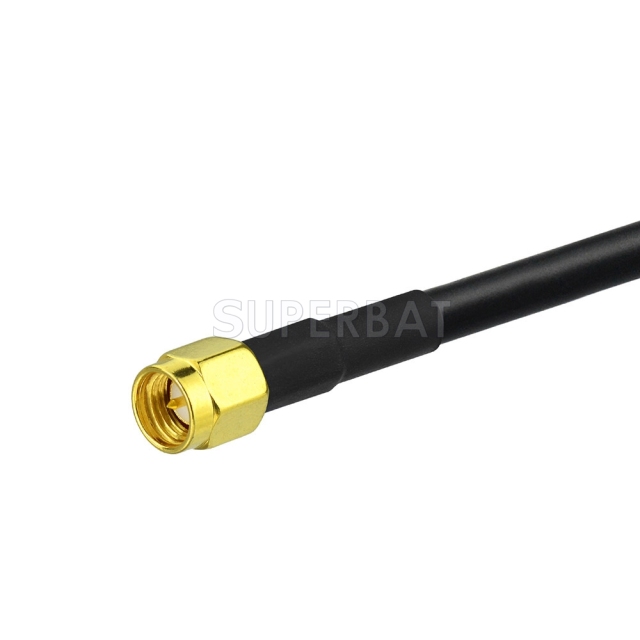 Fakra Signal Blue Straight Jack to SMA Straight Plug RG58