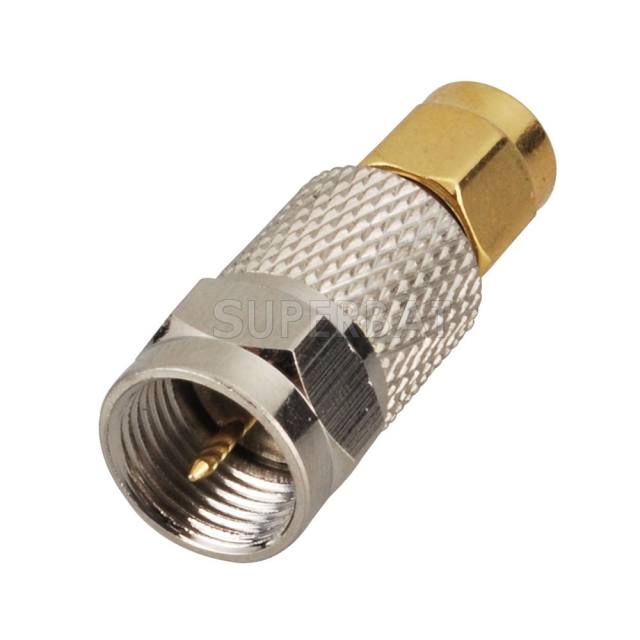 F Plug Male to SMA Plug Male Adapter Straight