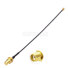 SMA BulkHead Jack to U.FL Right Angle Jack Flexible 1.37 15cm