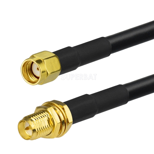 RP-SMA BulkHead Jack to RP-SMA Straight Plug LMR195 100cm