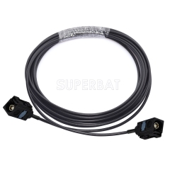 Fakra Jet Black Straight Jack to Fakra Jet Black Straight Jack RG174