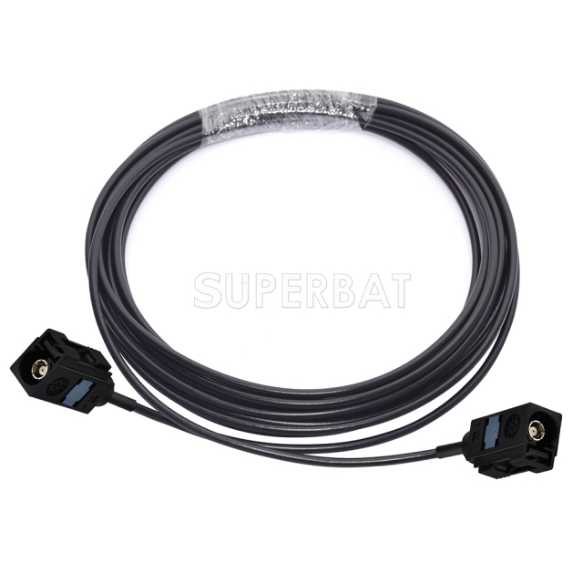 Fakra Jet Black Straight Jack to Fakra Jet Black Straight Jack RG174