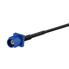 Fakra Signal Blue Straight Plug to SMA Straight Plug RG174