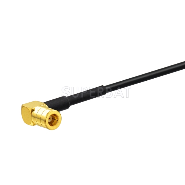 Fakra Z plug to Right angle SMB plug  RG174