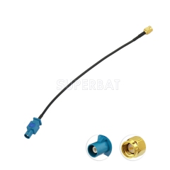 Superbat Fakra Z Male to SMA Male RG174 GPS Pigtail Coax Cable for GPS Antenna