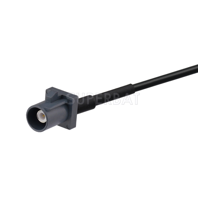 Fakra Blue Grey Straight Plug to RCA Straight Plug RG174