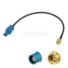Superbat Fakra Z Male to SMA Male RG174 GPS Pigtail Coax Cable for GPS Antenna