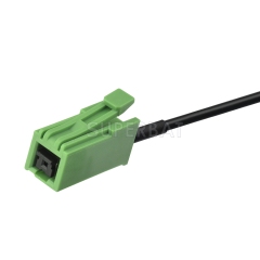 Fakra Water Blue Straight Plug to GT5-1S Grey Green Straight Jack RG174
