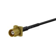 Fakra Curry Straight Jack to Fakra Curry Straight Plug RG174