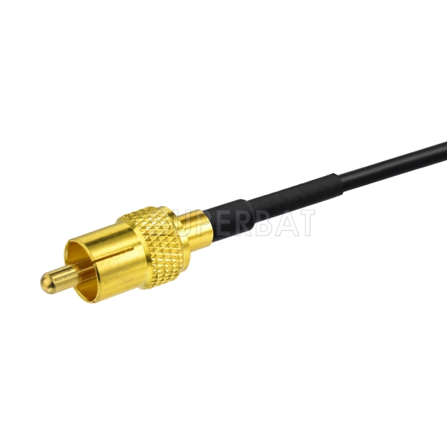 Fakra Water Blue Straight Jack to RCA Straight Plug RG174