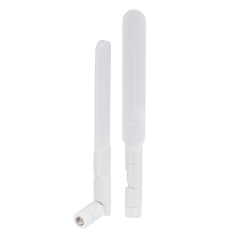 2x White Color WiFi Antenna Dual Band 2.4GHz/5GHz 8dBi with RP-SMA Male for Wireless Router or Card