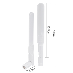 2x White Color WiFi Antenna Dual Band 2.4GHz/5GHz 8dBi with RP-SMA Male for Wireless Router or Card