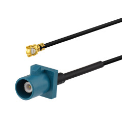 IPX/u.fl Right Angle Female to Fakra Z Code Male Flexible 1.37mm Coax Cable