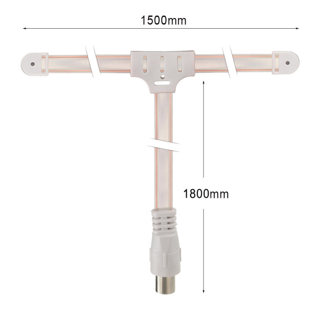 Superbat FM Dipole Antenna 75 Ohm F Type Male PAL Plug Connector for Home Table Top Stereo Sound Radio Receiver Tuner