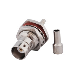 BNC Jack Female Connector Straight Bulkhead With O-Ring Crimp RG316 RG174 RG179