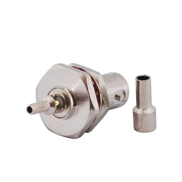 BNC Jack Female Connector Straight Bulkhead With O-Ring Crimp RG316 RG174 RG179